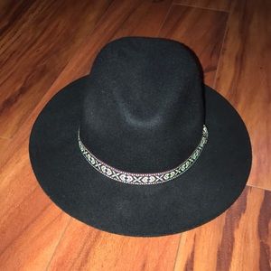 Tribal patterned ribboned wrapped hat